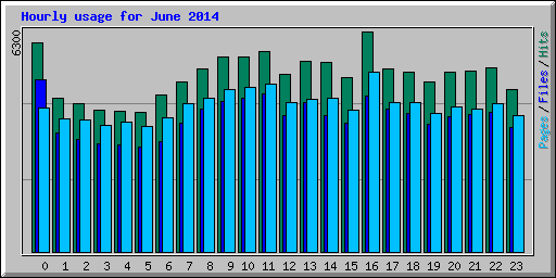 Hourly usage for June 2014
