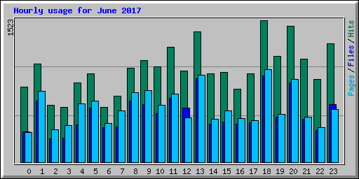 Hourly usage for June 2017