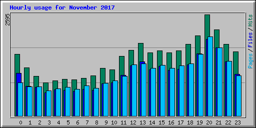 Hourly usage for November 2017
