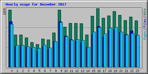 Hourly usage for December 2017