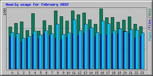 Hourly usage for February 2022