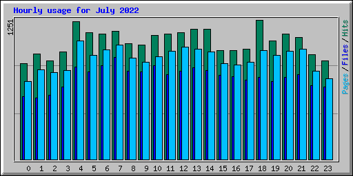 Hourly usage for July 2022