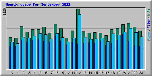 Hourly usage for September 2022
