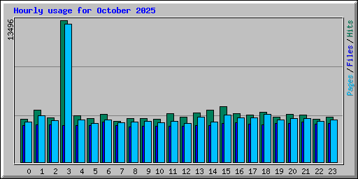 Hourly usage for October 2025